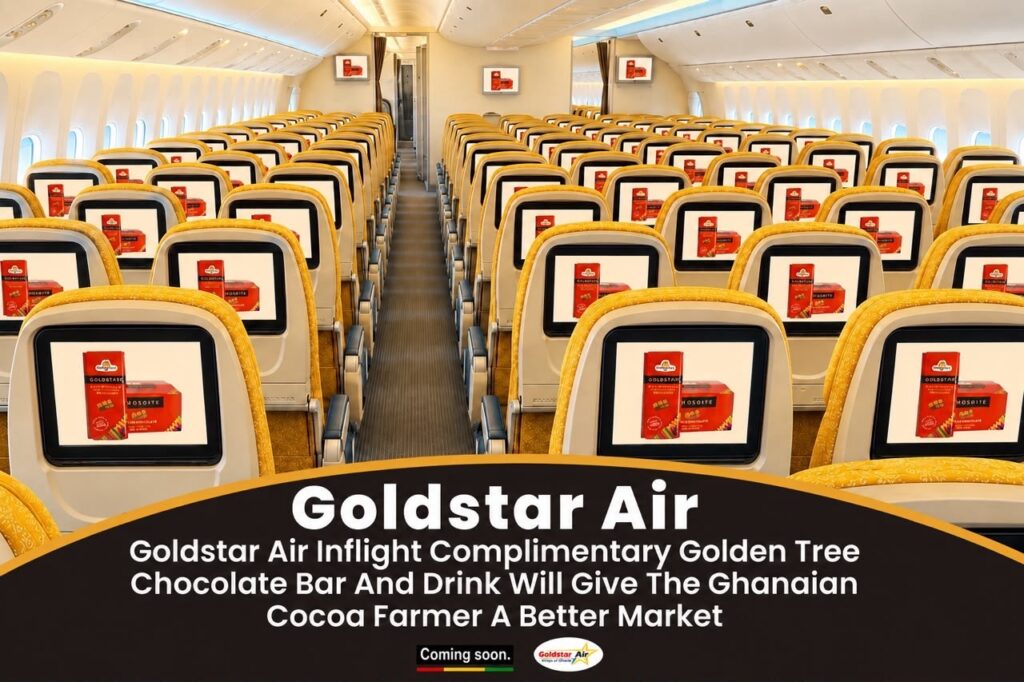 Goldstar Air’s Inflight Complimentary Golden Tree Chocolate Bar And Drink Will Give The Ghanaian Cocoa Farmer A Better Market 920f81f8 c33f 4c69 a99c 3c40cba91a42