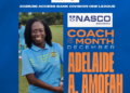 Adwoa Amofah wins NASCO Division One League Coach of the Month Award