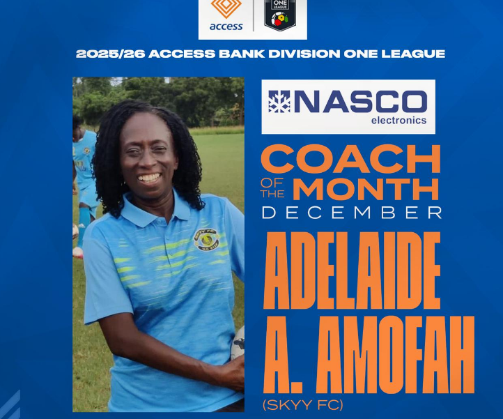 Adwoa Amofah wins NASCO Division One League Coach of the Month Award Adwoa Amofah wins NASCO Division One League Coach of the Month Award