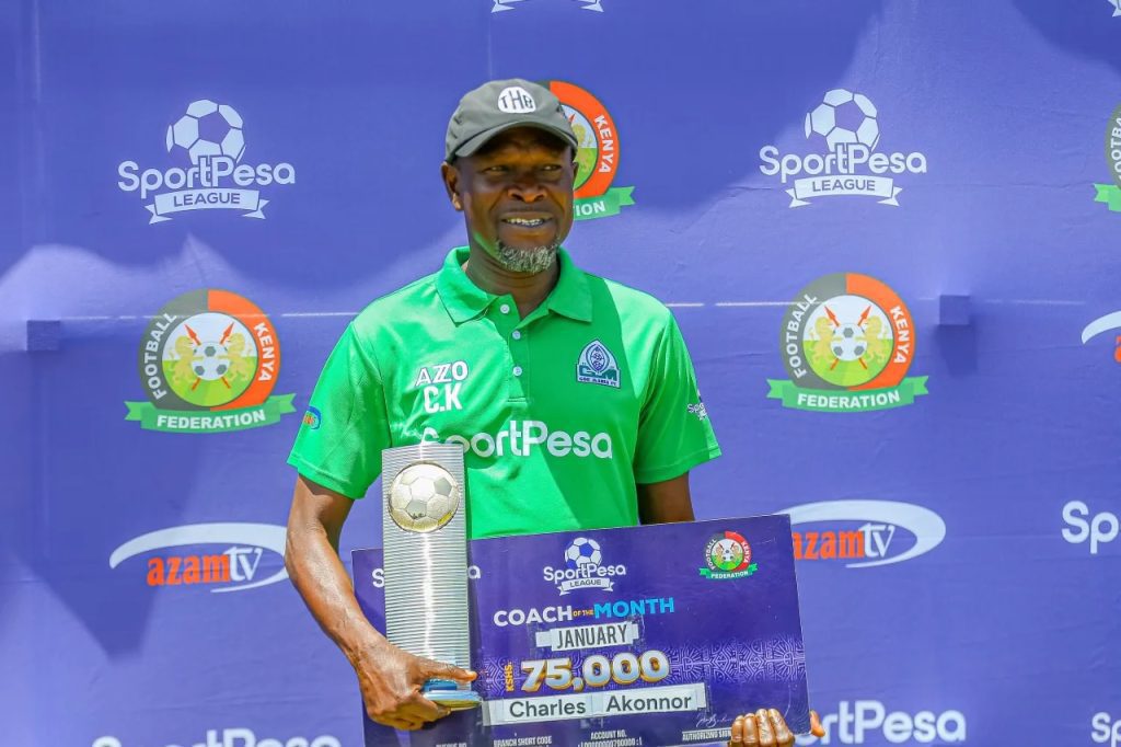 CK Akonnor wins second coach of the month award in KPL