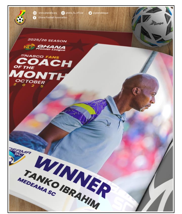 Tanko Ibrahim wins NASCO Fans’ coach of the month award for October
