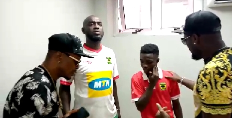 VIDEO: Watch Asamoah Gyan giving pep talks to Kotoko's Matthew Anim Cudjoe