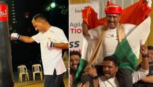Punc-a-thon Indian Man breaks 55-hour World punching record