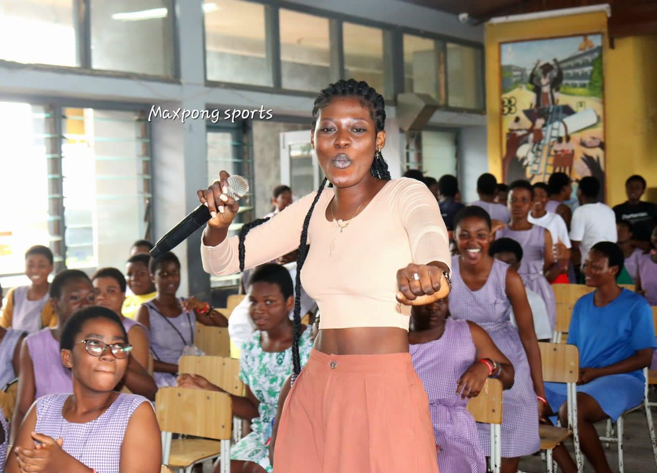 Sally M Performs at Ghana Armwrestling SHS Competition at Archbishop Porter Girls SHS 